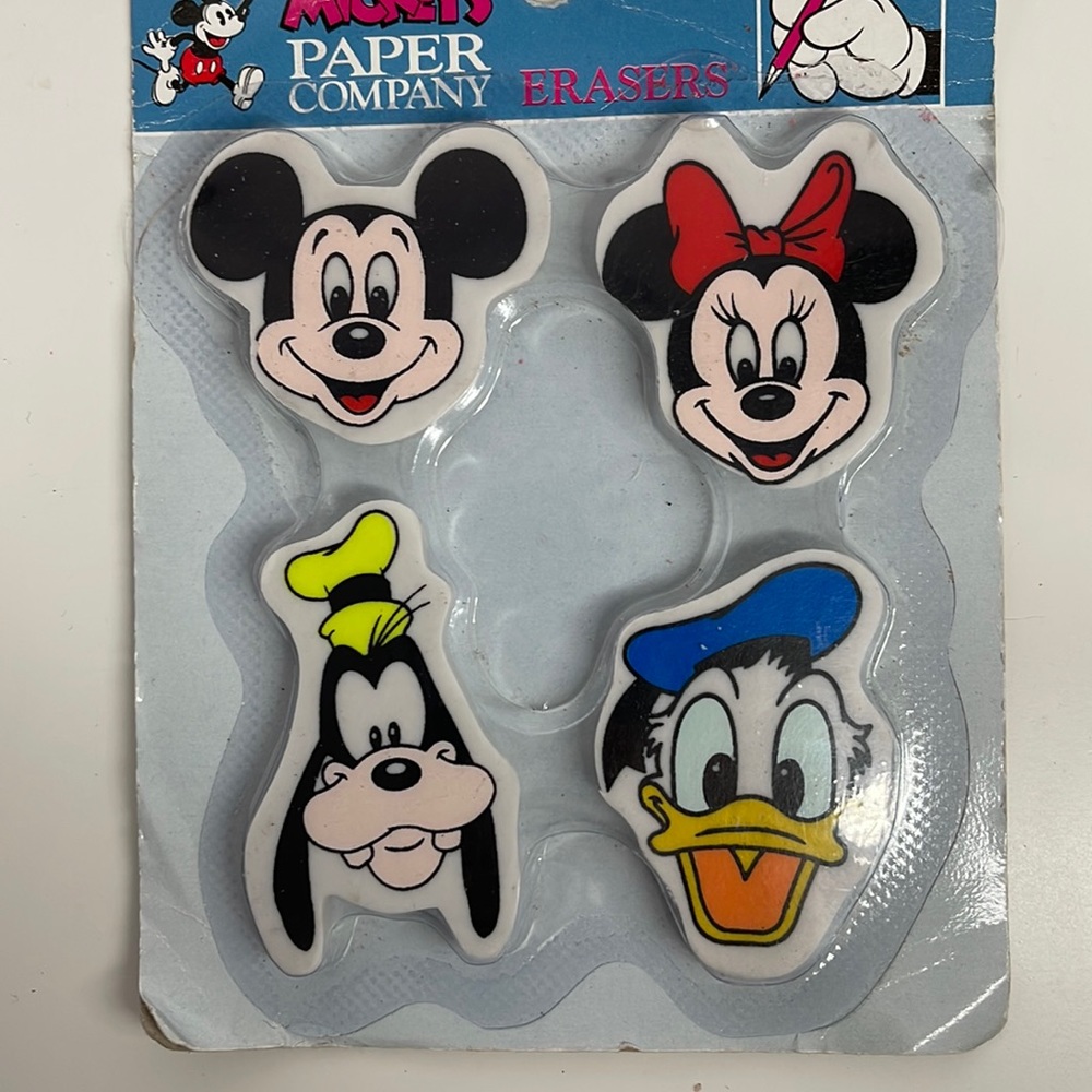 Vintage Mickey Mouse and Friends Erasers
